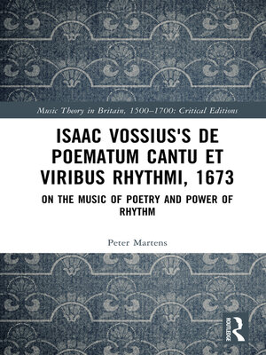 cover image of Isaac Vossius's De poematum cantu et viribus rhythmi, 1673